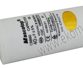 Снимка на 112LG21A Кондензатор 40mF/450VAC с кабелни обувки