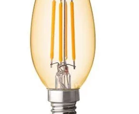 Снимка на LED filament лампа конус, димираща, 4W, E14, 2500K, 220-240V AC, амбър