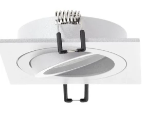 Снимка на Рамка за вграждане квадрат, GU10, подвижна, бяла, IP20