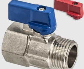 Снимка на 104HS00 Мини кран 1/2" Ж/M синя/червена врътка