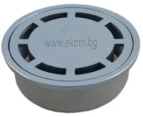 Снимка на 103WT11 Сифон подов алуминиев прав кръгъл - лакиран - Ф 50 - ГОЛЯМ