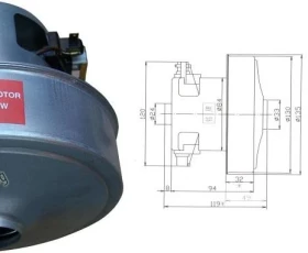 Снимка на 406VA07 Мотор прахосмукачка с борд 1400W