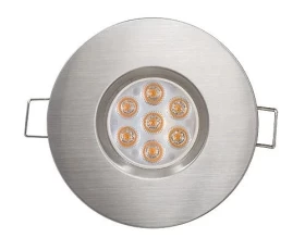 Снимка на LED ЛУНА ЗА ВГРАЖДАНЕ IP44 6.5W 2700K 220V ТОПЛА СВЕТЛИНА MD2835 САТИНИРАН НИКЕЛ