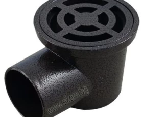 Снимка на 103WT08 Сифон подов алуминиев рогов кръгъл - мед шагрен - Ф 50