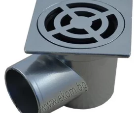 Снимка на 103WT10 Сифон подов алуминиев рогов квадратен - лакиран - Ф 50