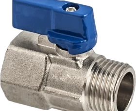 Снимка на 104HS02 Мини кран 3/4" Ж/M синя врътка