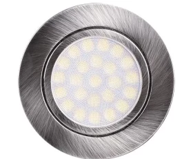 Снимка на Мини LED луна за вграждане 4W, 4200K, 220-240V AC, IP44, сатиниран никел
