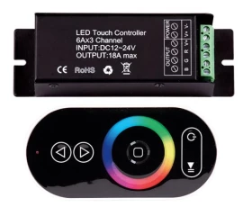 Снимка на RF Touch контролер за RGB LED осветление, 18А 12-24V DC