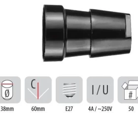Снимка на 806PB00 Фасунга висяща бакелит Е27