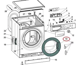 Снимка на Люк к-кт 381112-INDESIT