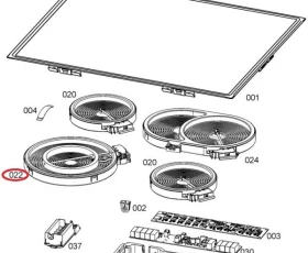 Снимка на Плоча за керамичен плот 3890806213 - ELECTROLUX