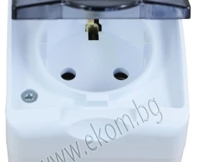 Снимка на 803МП25 Контакт ПКОМ,единичен,бял + прозр.капак