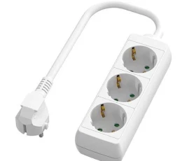 Снимка на Разклонител с 3 Шуко гнезда, 3 метра, бял