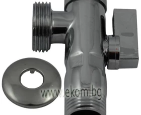 Снимка на 104TM27 Ъглов кран с филтър 1/2"x3/4"