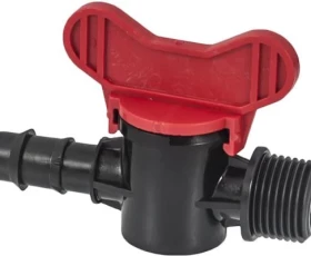 Снимка на 103AD04 Мини кран външна резба, оребрен, за капково напояване