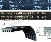 Снимка на 116LG47 Ремък 1270мм J4 гумен