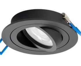 Снимка на Рамка за вграждане кръг, GU10, подвижна, чернa, IP20