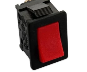 Снимка на 446КМ10 Ключ единичен несветещ еднополюсен червен