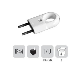 Снимка на 802PB42 Щепсъл бял 10A IP44