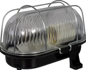 Снимка на 811PB04 Тяло осветително, стъкло, мет. мрежа, черно OWAL60