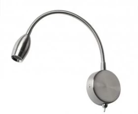 Снимка на LED ГЪВКАВА ЛАМПА ЗА СТЕНА САТЕН НИКЕЛ 2W 4200K