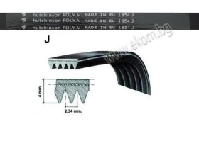 Снимка на 116LG109 Ремък 1854мм J4 гумен