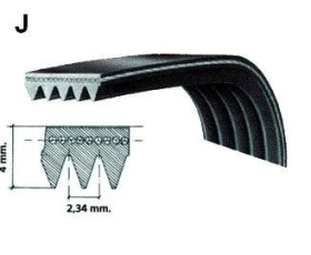 Снимка на 116LG204 Ремък 1061мм J3 EL полиуретанов