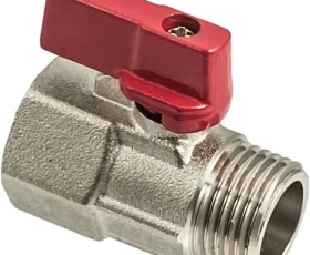 Снимка на 104HS01 Мини кран 1/2" Ж/M червена врътка