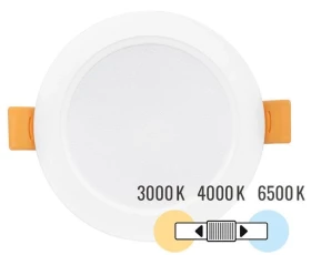 Снимка на LED панел за вграждане, кръг, влагозащитен 12W, 3000K/4000K/6500K, 220-240V AC, IP54