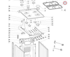 Снимка на Решетка за газ 577054 - INDESIT