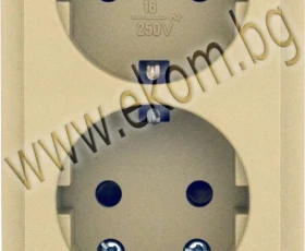 Снимка на 803МП46 КОНТАКТ ДВОЕН ОМ IP30 КРЕМ ДЗ