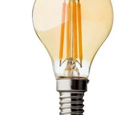 Снимка на LED filament лампа топка, димираща, 4W, E14, 2500K, 220-240V AC, амбър