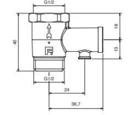 Снимка на 553BR01 Баланс вентил комбиниран 1/2" 8.5 bar без изпускател