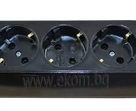 Снимка на 801TH39 Съединител троен без шнур черен