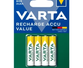 Снимка на 902VR07 Презареждащи батерии Varta VALUE Accu AAA 800 mAh 4 бр.