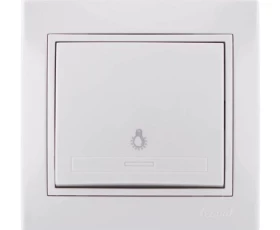 Снимка на 804ЕЛ12 Бутон стълбищен скрит монтаж Мира бял 701-0202-102