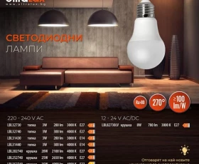 Снимка на LED лампа топка 3W, E14, 4000K, 220-240V AC, неутрална светлина
