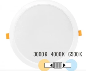 Снимка на LED панел за вграждане, кръг, влагозащитен 24W, 3000K/4000K/6500K, 220-240V AC, IP54