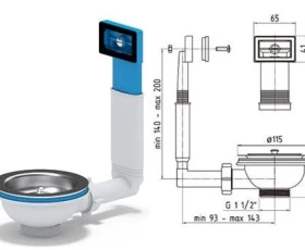 Снимка на 170WT10 ВИТЛО ЗА СИФОН Ф115 1 1/2" С ПРАВОЪГЪЛЕН ПРЕЛИВНИК N305