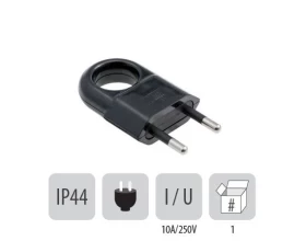 Снимка на 802PB43 Щепсъл черен 10A IP44