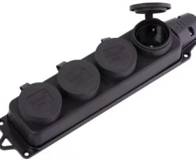 Снимка на 801ЕЛ02 Съединител четворен без шнур гумиран IP44 106-0400-0107