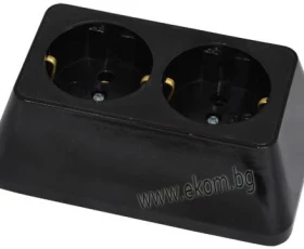 Снимка на 801TH45 Съединител двоен без шнур черен