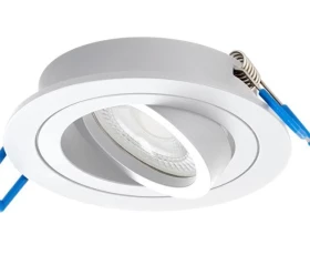 Снимка на Рамка за вграждане кръг, GU10, подвижна, бяла, IP20