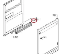 Снимка на 125ZN09 Долен уплътнител за врата-ELECTROLUX