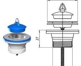 Снимка на 170WT07 ВИТЛО ЗА СИФОН С ТАПА PVC Ф65 1 1/4" M205