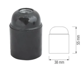 Снимка на 806HZ08 Фасунга висяща черна HL582