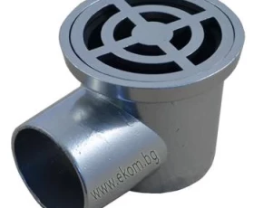 Снимка на 103WT05 Сифон подов алуминиев рогов кръгъл - лакиран - Ф 50