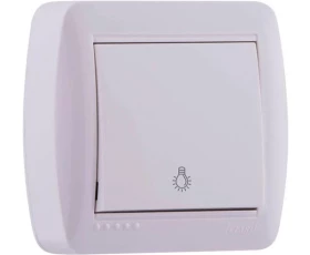 Снимка на 804ЕЛ19 Бутон стълбищен открит монтаж Демет бял 711-0200-102