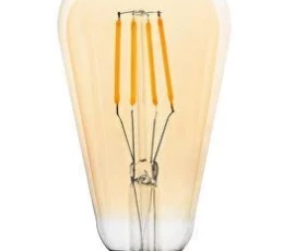 Снимка на LED filament лампа крушка, димираща, 4W, E27, 2500K, 220-240V AC, амбър