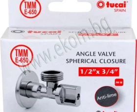 Снимка на 104TU09 Ъглов кран Е650 1/2"-3/4" 0400023